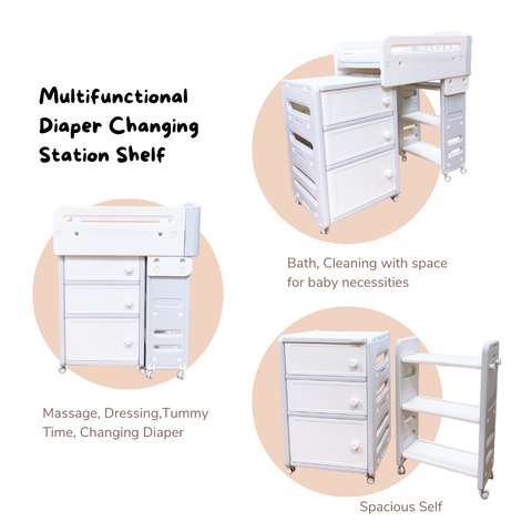 Diaper Changing Table Station Shelf