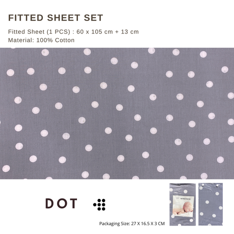Glücklich Cot Cotton Bumper Fitted Bed Sheet Set