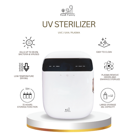 6 in 1 SMART Plasma 16L Capacity UV Baby Bottle Sterilizer