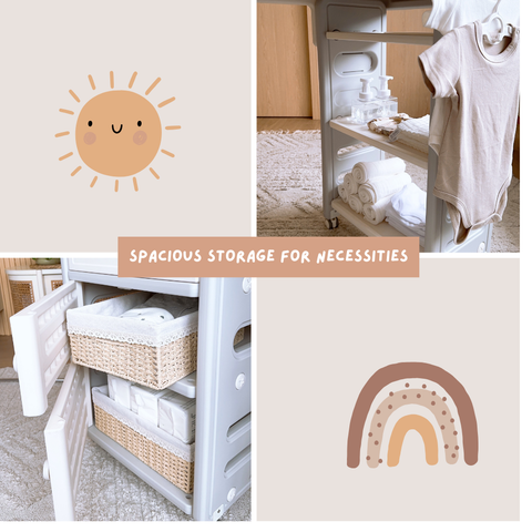 Diaper Changing Table Station Shelf