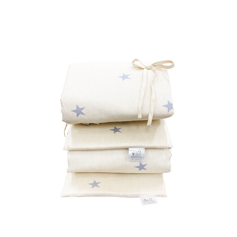 Glücklich Cot Cotton Bumper Fitted Bed Sheet Set