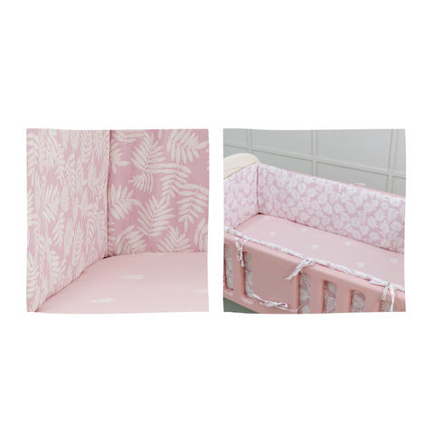 Glücklich Cot Muslin Bumper Fitted Bed Sheet Set