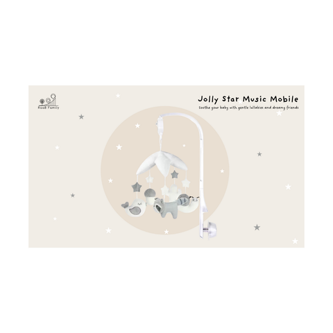 Jolly Star Wind-Up Rotating Music Mobile