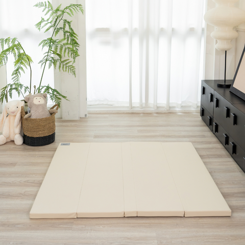 BPM SL- 127 x 132 x 4 CM High Density Foldable Vegan PU Leather Seamless Play Mat