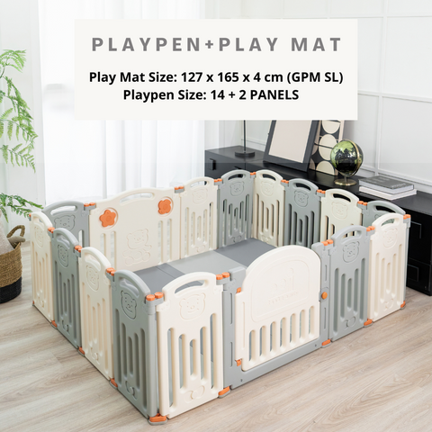 GPM SL - 127 x 165 x 4 CM High Density Foldable Vegan PU Leather Seamless Play Mat