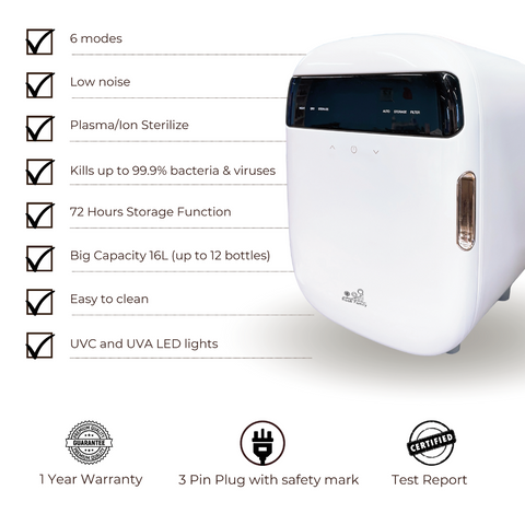 6 in 1 SMART Plasma 16L Capacity UV Sterilizer