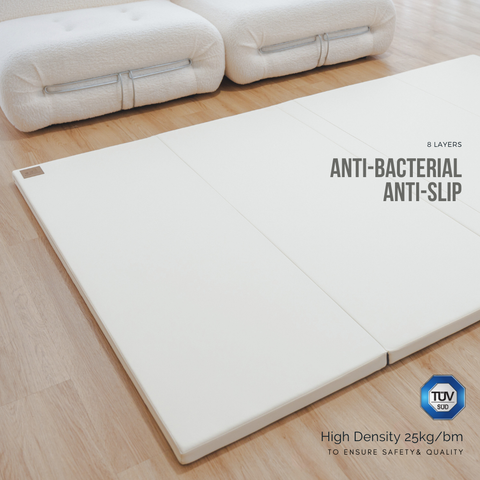 DreamNest Play Mat - 130 x 190 x 4 cm, 140 x 210 x 4 cm Anti-bacterial Anti-Slip Seamless