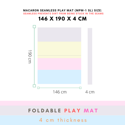 MPM-1 SL / MPM-2 SL High Density Foldable Vegan PU Leather Seamless Play Mat