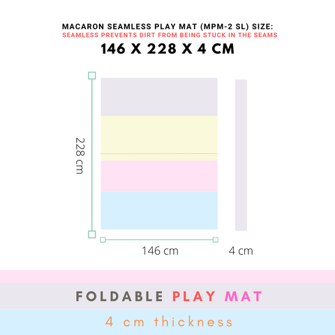 MPM-1 SL / MPM-2 SL High Density Foldable Vegan PU Leather Seamless Play Mat