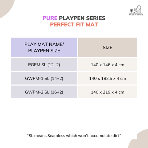 PGPM SL- 140 x 146 x 4 CM High Density Foldable Vegan PU Leather Seamless Play Mat