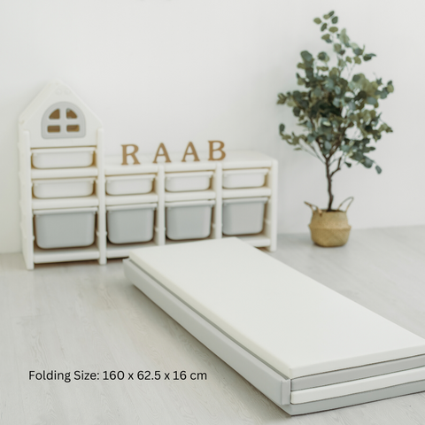 REPM SL - 160 x 234 x 4 cm Antibacterial Seamless Solvent-Free (environmentally friendly) Foldable Vegan PU Leather Play Mat