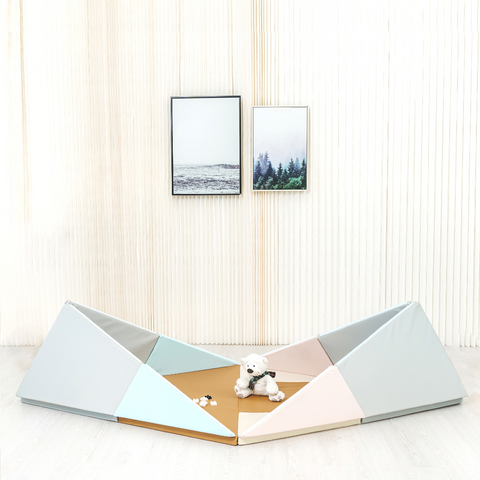 3 in 1 Canoe Tent Vegan PU Leather Play Mat 120 x 240 x 4 CM