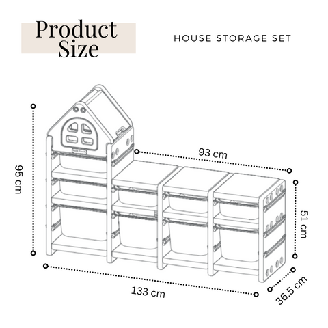 Kids Storage Rack Organiser Cabinet