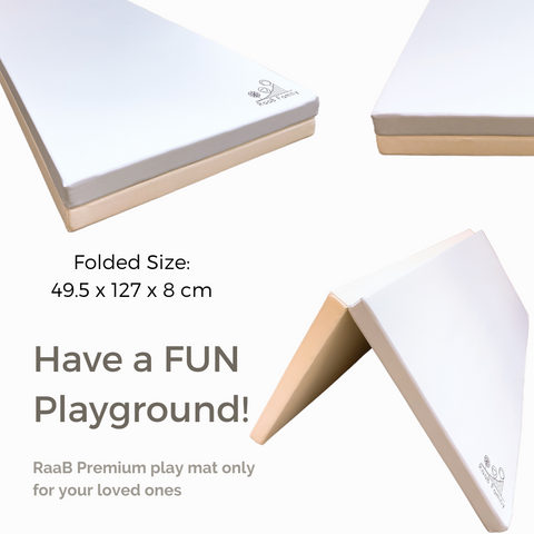MINI 10 SL - 99 x 127 x 4 CM High Density Foldable Vegan PU Leather Seamless Play Mat