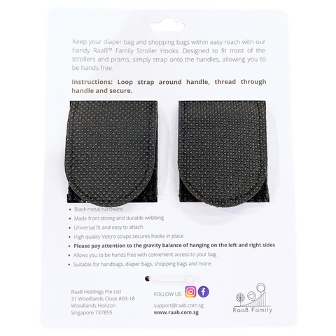 RaaB™ Family 2 PCS Stroller Pram Hooks Clips Multifunctional Hooks - RaaB™ Family Official Online Store