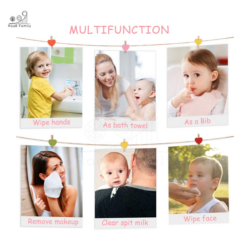 5 PCS Reusable Organic Baby Washcloths