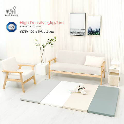 MGPM - 127 x 198 x 4 CM High Density Foldable Vegan PU Leather Play Mat