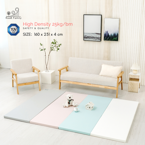 MMPM - 160 x 231 x 4 CM High Density Foldable Vegan PU Leather Play Mat