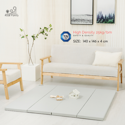 PGPM - 140 x 146 x 4 CM High Density Foldable Vegan PU Leather Play Mat
