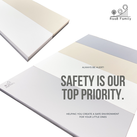 MGPM - 127 x 198 x 4 CM High Density Foldable Vegan PU Leather Play Mat