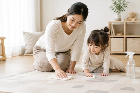 A Simple Playmat Cleaning Routine for Families