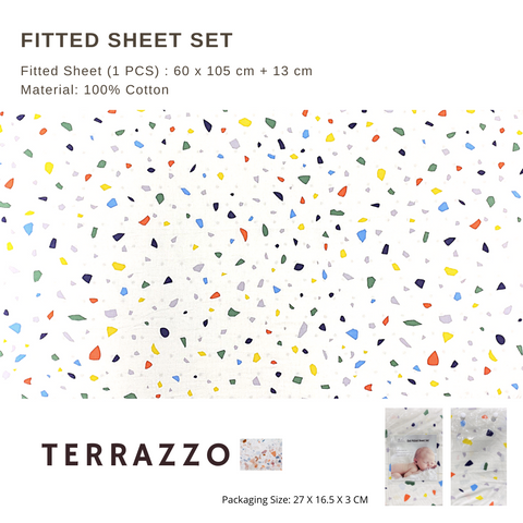 Glücklich Cot Cotton Bumper Fitted Bed Sheet Set