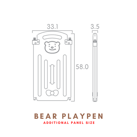 Bear Playpen Additional Panel Set