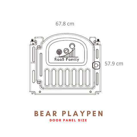 Bear Playpen Door Panel