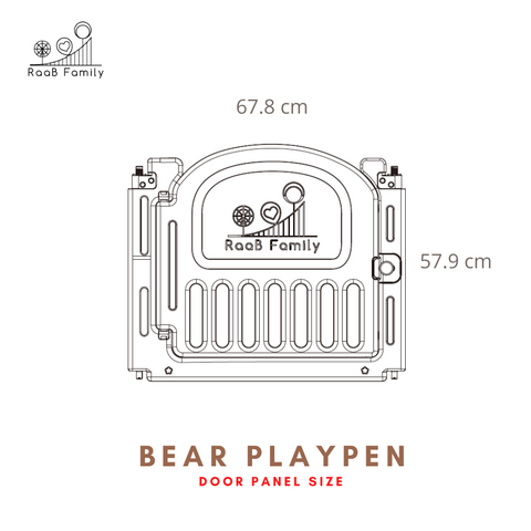 Bear Playpen Door Panel