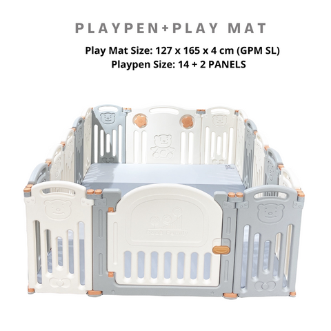 Bear Playpen - Classic Perfect Fit Set (Playpen + Play Mat)