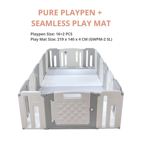 Pure Playpen - Taller than Standard Perfect Fit Set (Playpen + Play Mat)