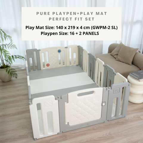 Pure Playpen - Taller than Standard Perfect Fit Set (Playpen + Play Mat)