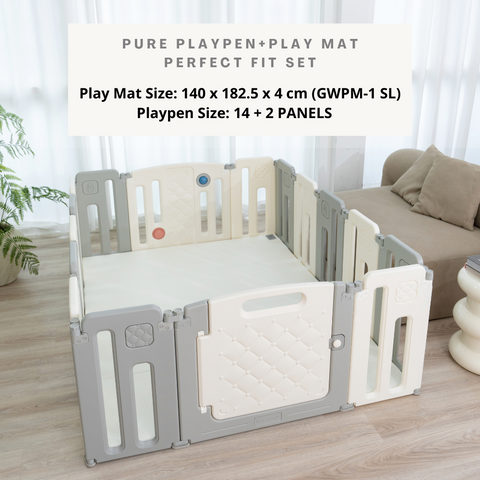 GWPM-1 SL 140 x 182.5 x 4 CM High Density Foldable Vegan PU Leather Seamless Play Mat