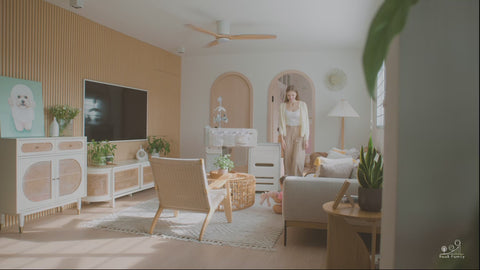 wooden living room interior