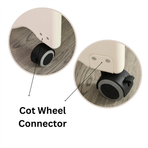 Glücklich Baby Cot Wheel Connector Spare Part