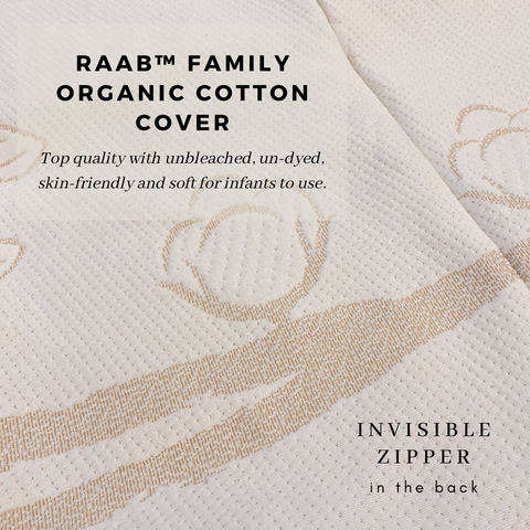 RaaB™ Family Organic Cotton Cover Hypoallergenic, Breathable, Anti Dust mite, Antibacterial - RaaB™ Family Official Online Store