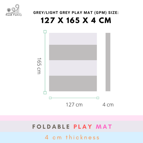 GPM - 127 x 165 x 4 CM High Density Foldable Vegan PU Leather Play Mat