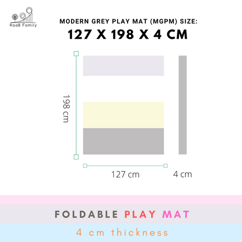 MGPM - 127 x 198 x 4 CM High Density Foldable Vegan PU Leather Play Mat