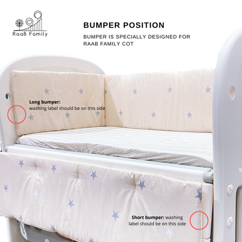 Glücklich Cot Bumper Fitted Bed Sheet Set