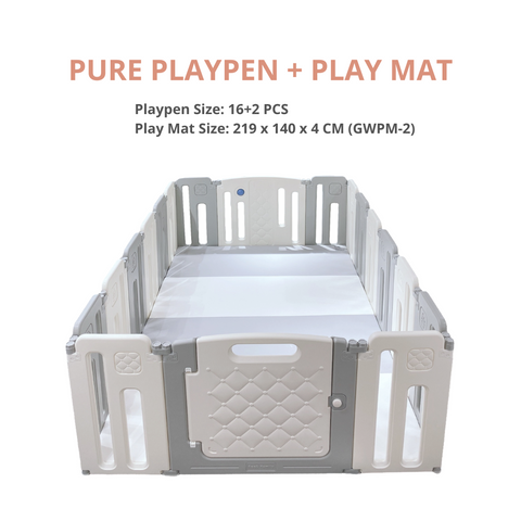 Pure Playpen - Taller than Standard Perfect Fit Set (Playpen + Play Mat)